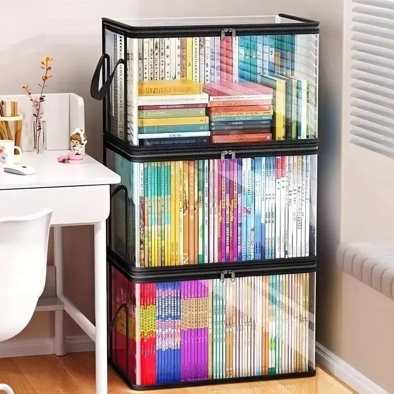 【 Free Shipping 】Large Clear Thick Plastic Storage Box with Hinged Lid, Heavy-Duty Durable High Capacity Organizer, Perfect for Home, Camping, Travel, Attic and Moving