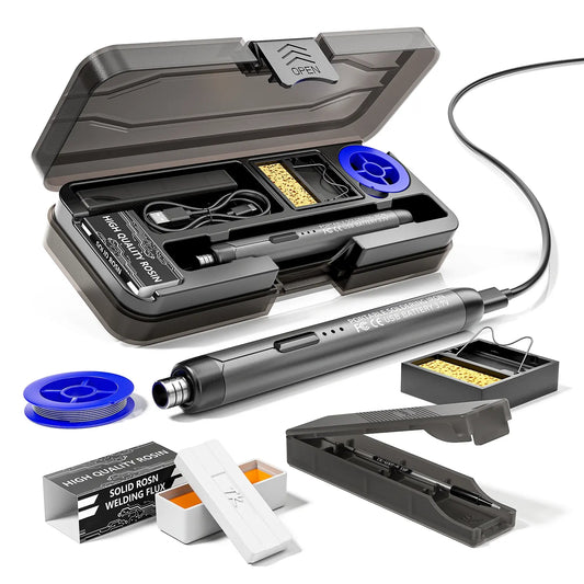 USB or Battery Dual-Use Soldering Iron, 3-Temperature Adjustable Soldering Pen with Accessories for Home and Office Welding
