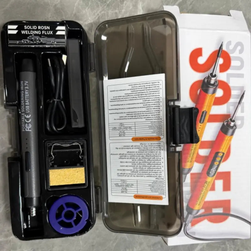 USB or Battery Dual-Use Soldering Iron, 3-Temperature Adjustable Soldering Pen with Accessories for Home and Office Welding