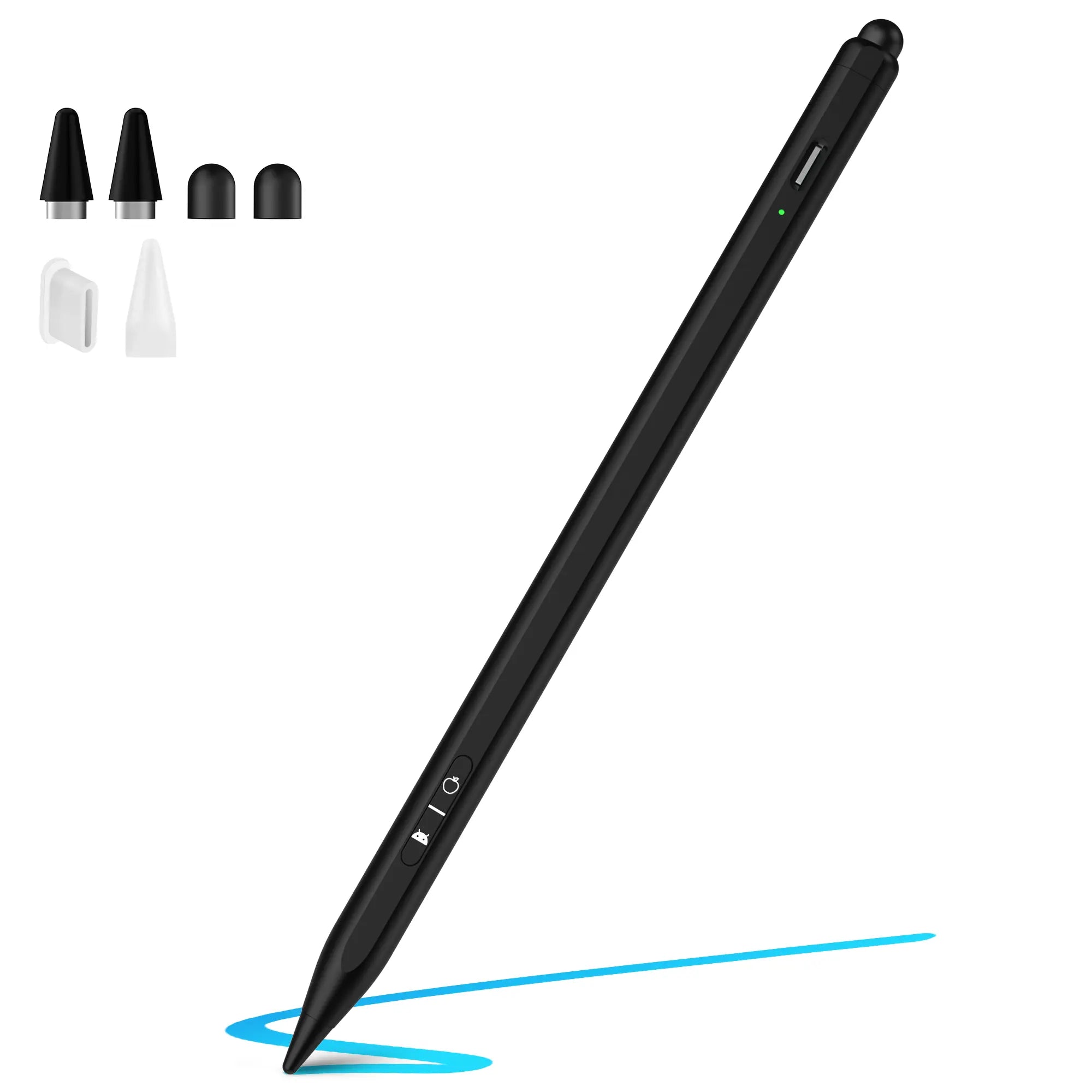 Penlike Dual-Tip Universal Stylus Pen for Ipad, Iphone, Android, 2 in 1 Fast Charge Active Stylus Pen for Touchscreen, Fine Tip, High Sensitivity, Magnetic Stylist Pencil for Samsung, Other Android Phones, Tablets